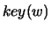 $ key(w) $